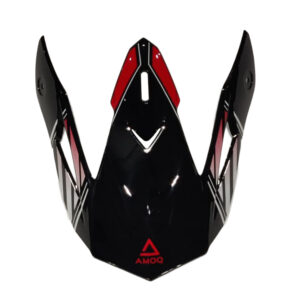AMOQ Meteor V2 kiiver Peak Axis must/punane