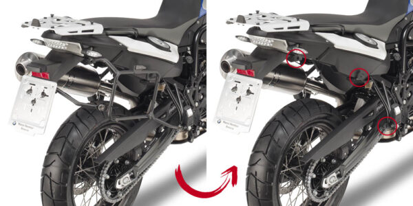 Givi Kiirkinnitusega torukujuline külgpakiraami hoidik MONOKEY® kohvritele BMW