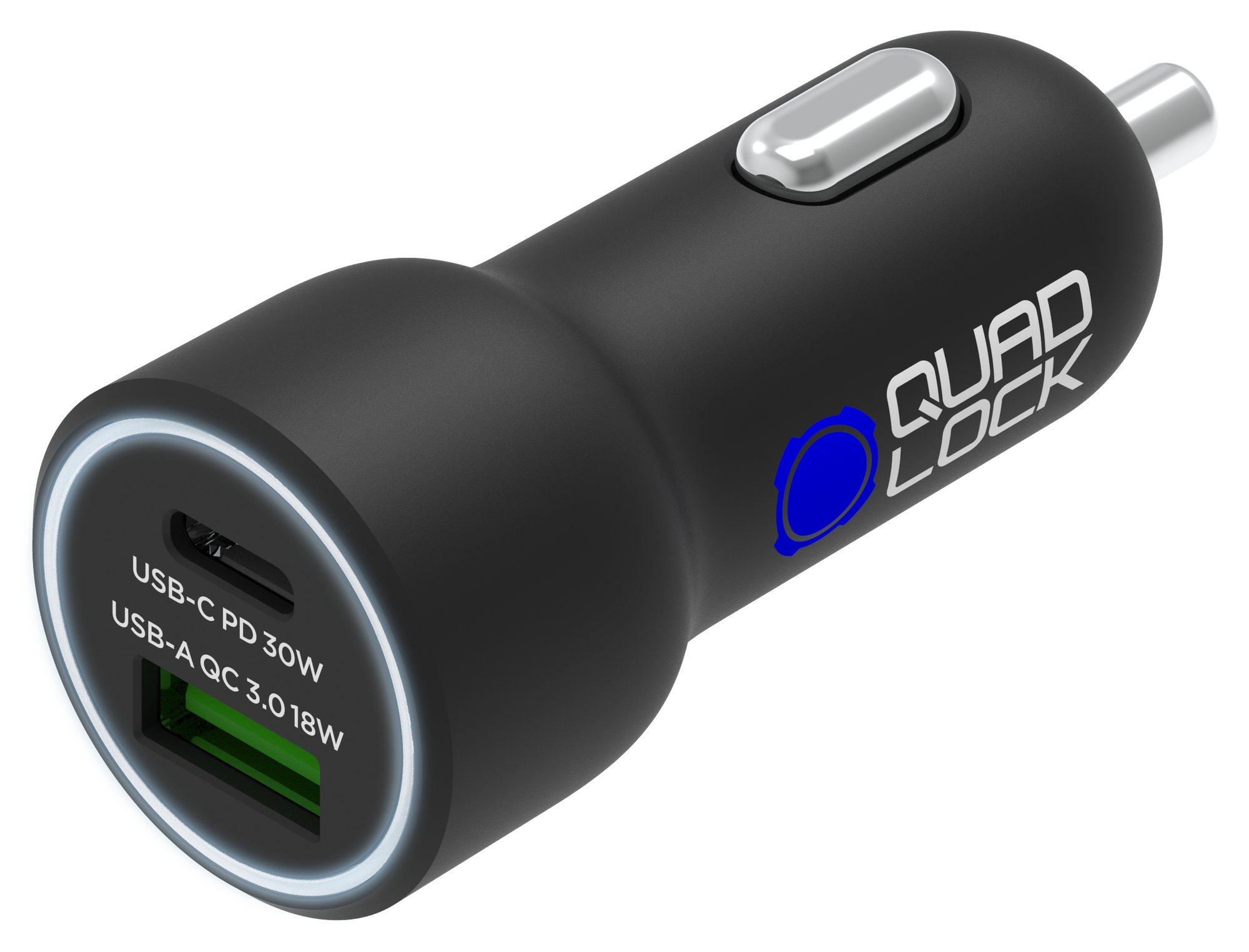Quad Lock 48W kahekordne autolaadija - USB-C PD + USB-A QC3.0