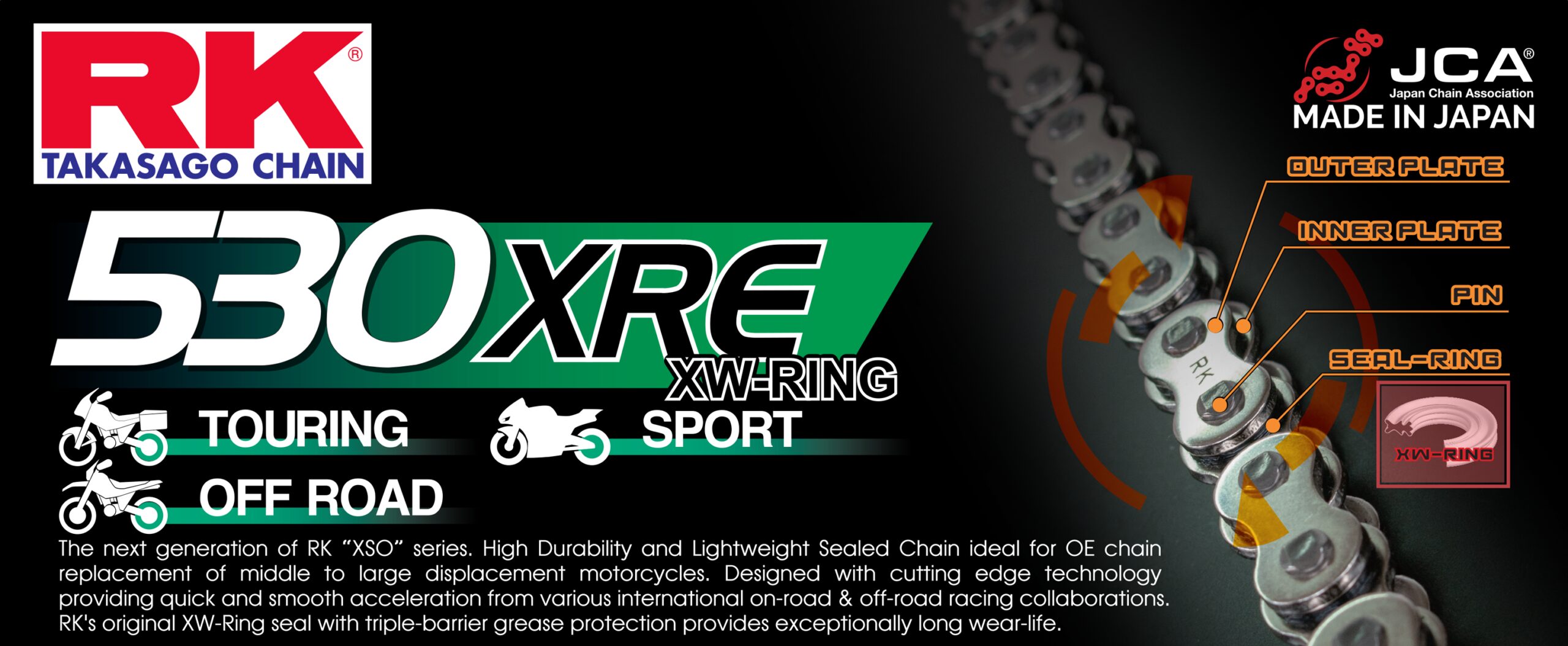 RK 530XRE XW-rullketi +CLF (niidil.)