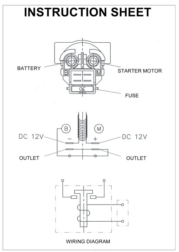Sixty5 starterrelee 12V 30A