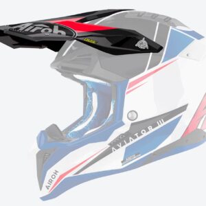Airoh Aviator 3 Peak Push sinine/punane läikiv