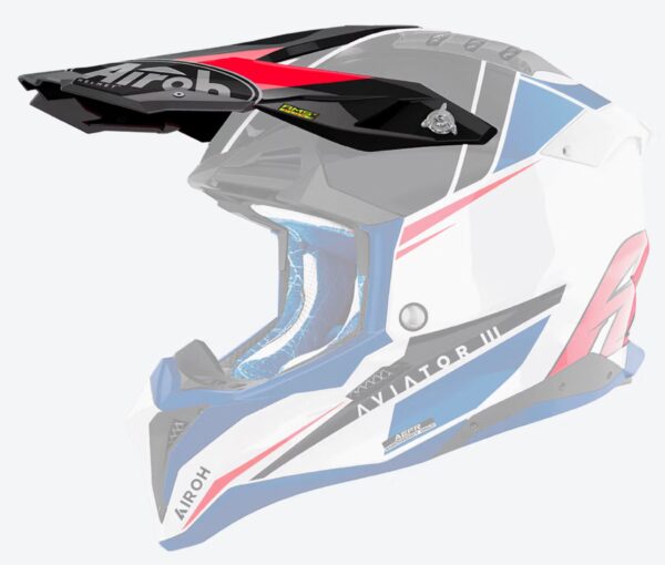 Airoh Aviator 3 Peak Push sinine/punane läikiv