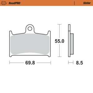 Moto-Master RoadPRO sinter piduriklotsid ees