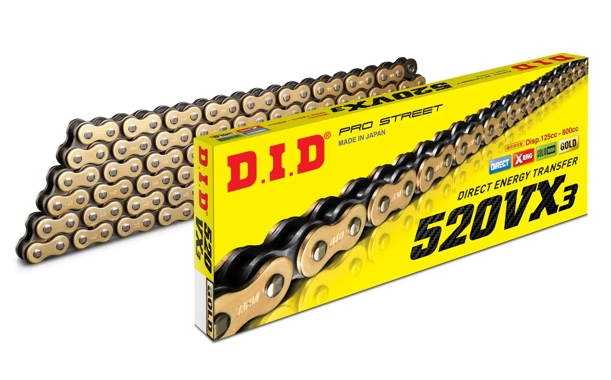 D.I.D 520VX3 G&B kettilüli + ühenduslüli (FJ)