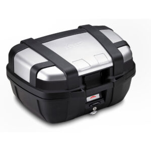 Givi 52-liitrine top-box must alumiiniumviimistlusega, ülaavaga