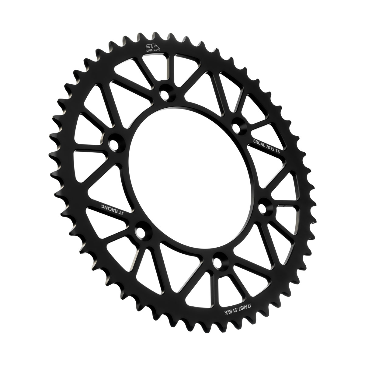 JT tagumine alumiiniumist hammasratas 7075 T6 must JTA897.51BLK