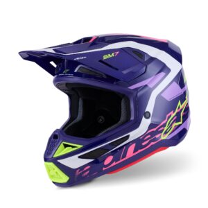 Alpinestars kiiver S-M7 Deed lilla/roosa, L