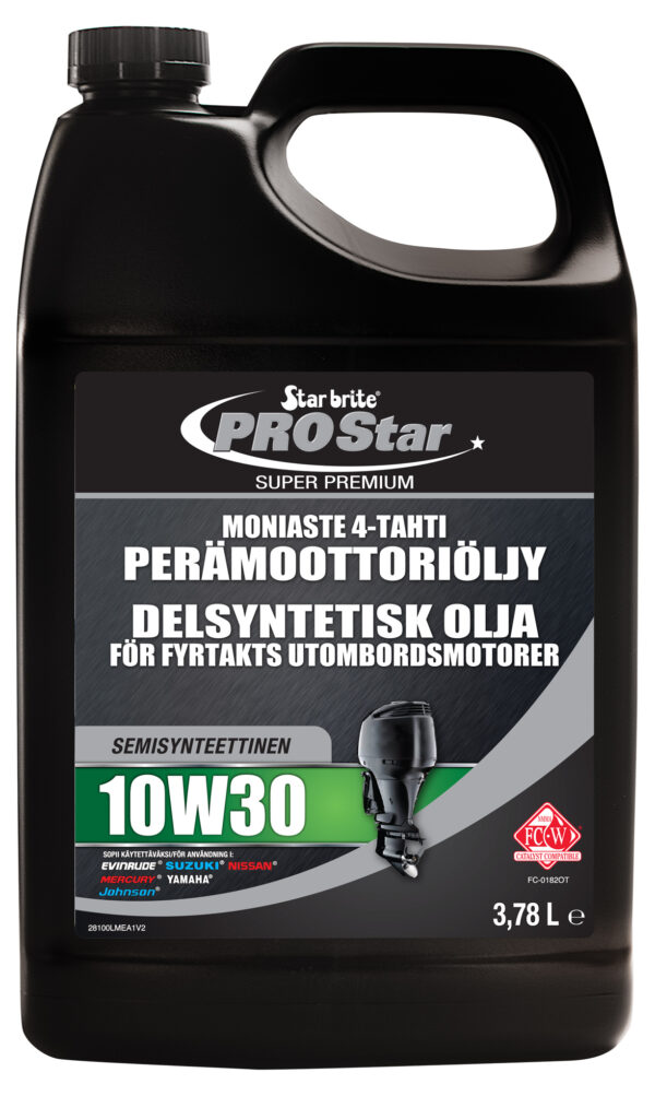 Star brite ülitäpne sünteetiline segu 4-taktilise mootoriõli 10W30 3.78L