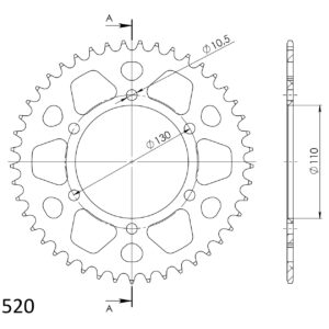 supersprox-alu-rear-sprocket-su-ya-black-45