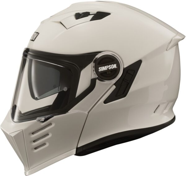SIMPSON kiiver Darksome 06 solid valge, M