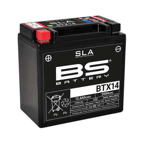 BS Aku BTX14 (FA) SLA - suletud ja aktiveeritud