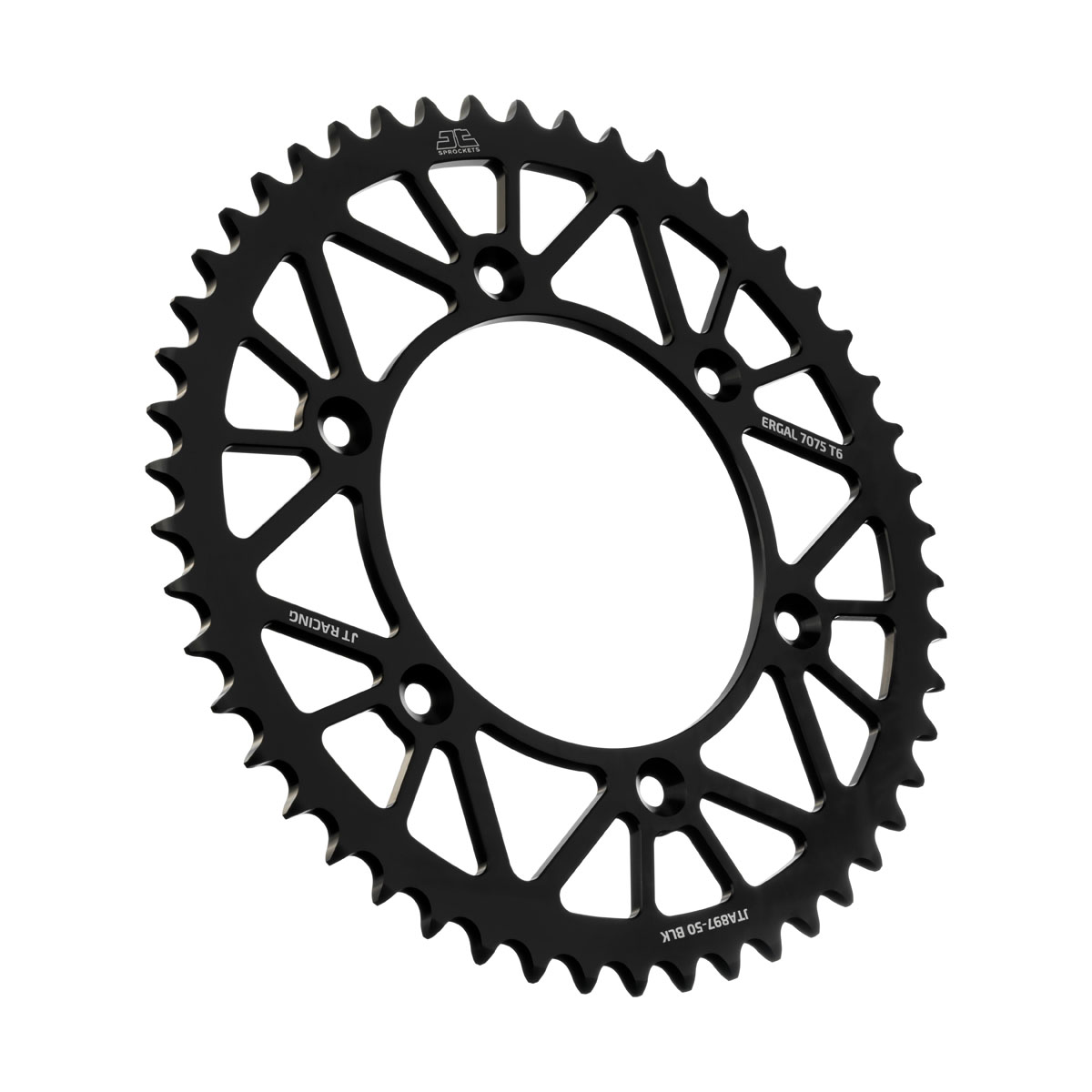 JT tagumine alumiiniumist hammasratas 7075 T6 must JTA897.50BLK