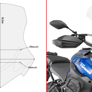 Givi spetsiifiline läbipaistev ekraan 56,5 x 50 cm (K x L) XT1200ZE Super Tenerè (14)