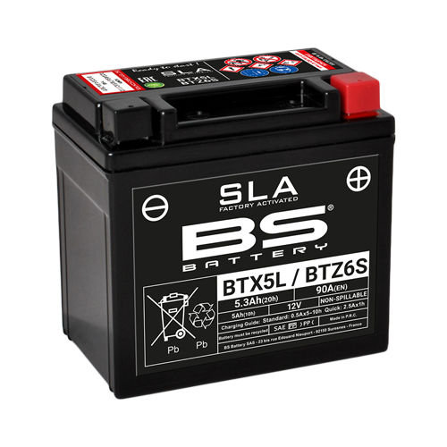 BS Aku BTX5L/BTZ6S (FA) SLA - suletud ja aktiveeritud