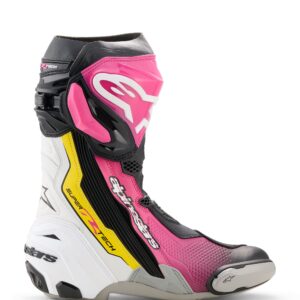 Alpinestars saapad Supertech R v2 must/roosa/valge/kollane, 45