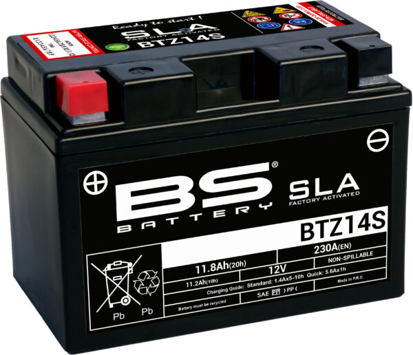 BS Battery BTZ14S (FA) SLA - suletud ja aktiveeritud