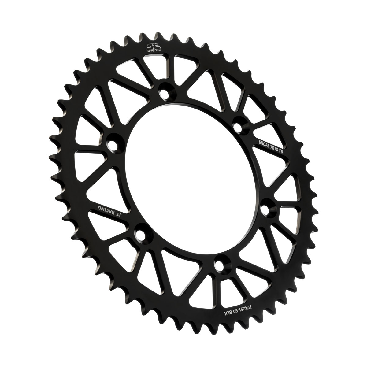 JT tagumine alumiiniumist hammasratas 7075 T6 Black JTA251.50BLK