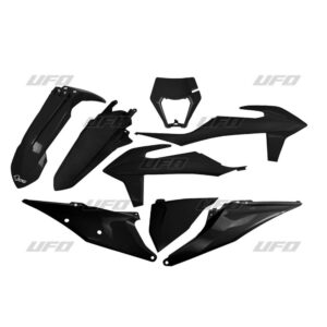 UFO plastdetailide komplekt 6-osa Must 001 KTM EXC/EXC-F 125-500 20-23