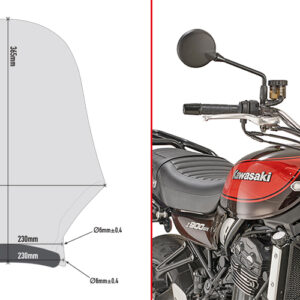 Givi universaalne suitsune ekraan 36.5 x 35 cm