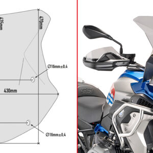 Givi spetsiifiline suitsune ekraan 43.5 x 43 cm (K x L) R1200GS/R1250GS