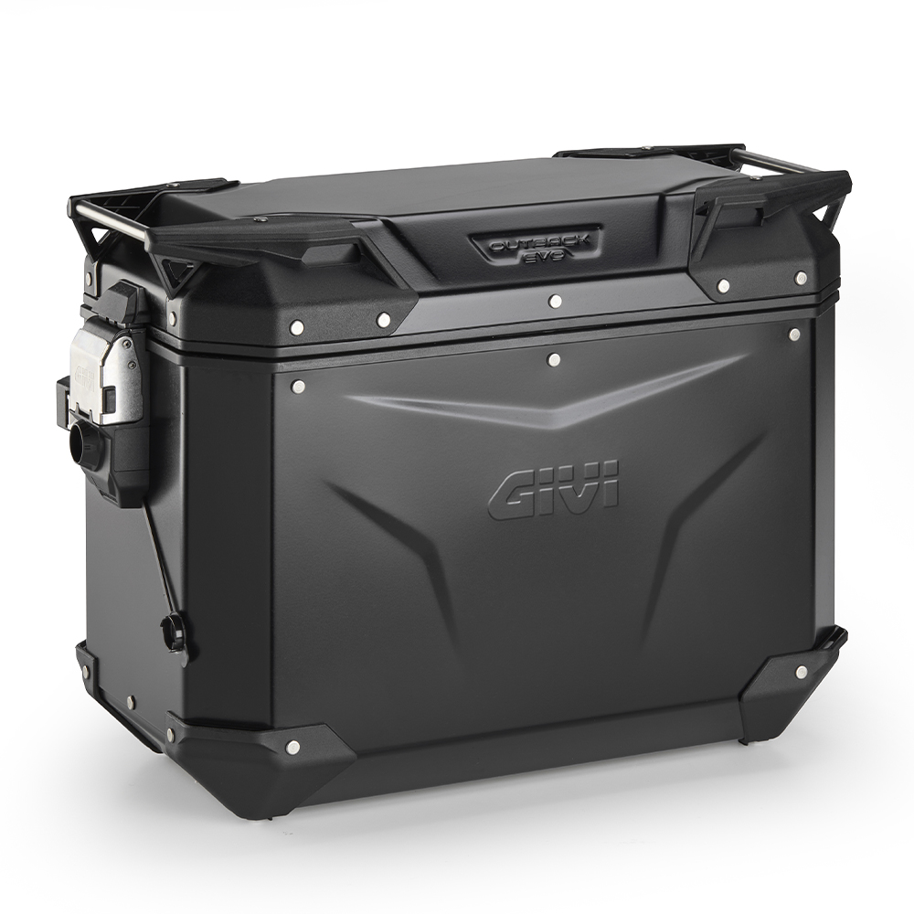 Givi Trekker Outback EVO must alumiiniumist külgkott parem 44 l müüakse ilma lukuta