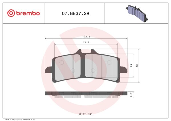 Brembo süsinik-keraamilised võidusõidu piduriklotsid esisilla