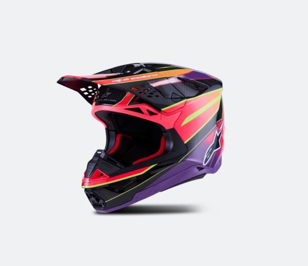 Alpinestars kiiver S-M10 ERA Pink/Violet/Fluo Yellow, M